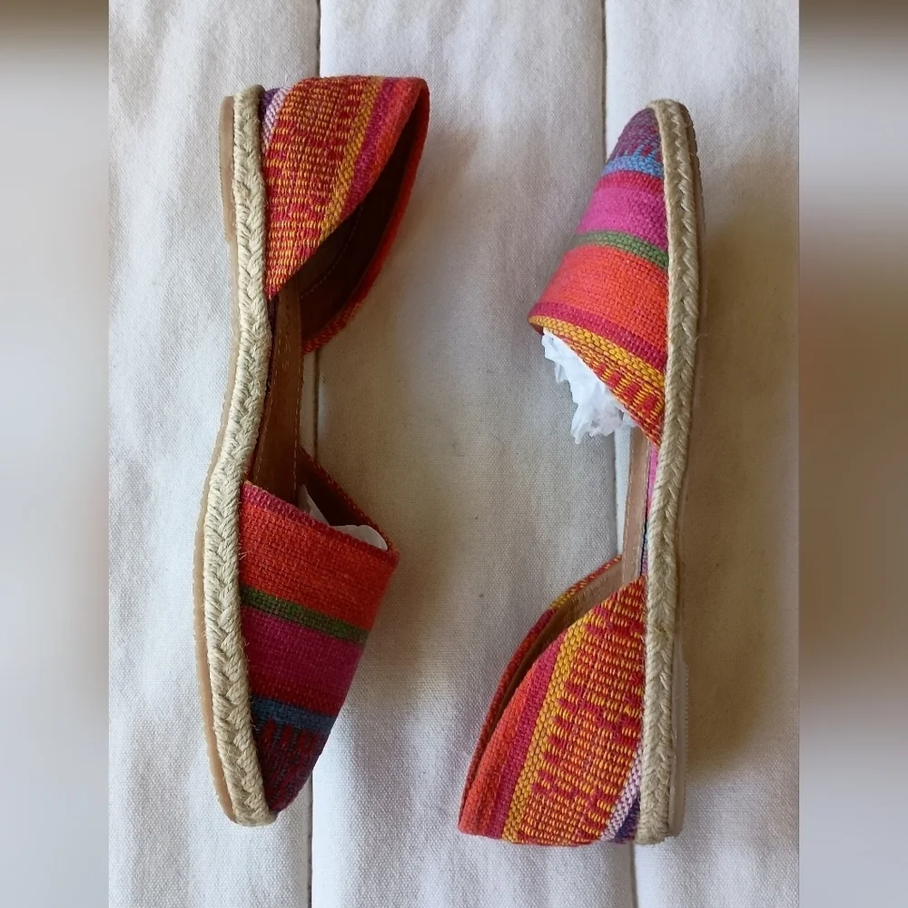 Kaanas Anthropologie Colorful Striped Women's Flats_38